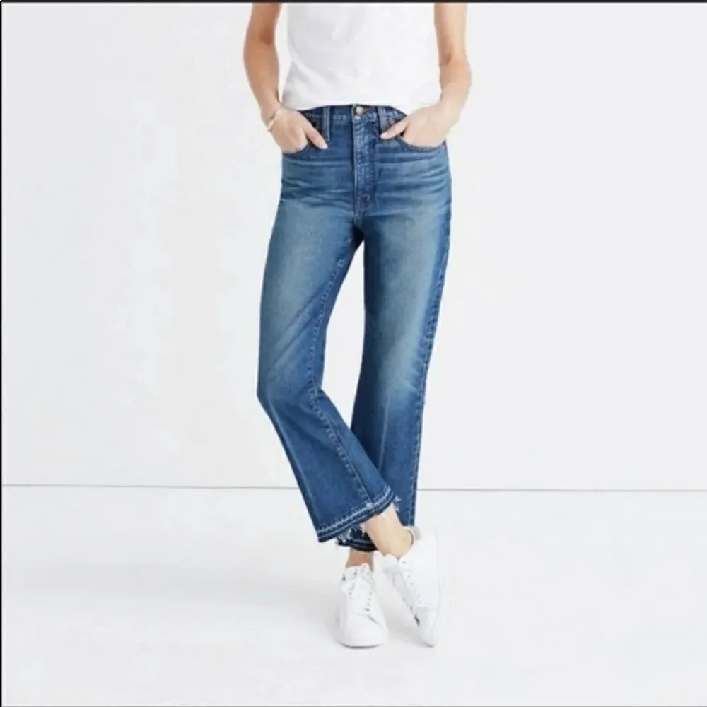Madewell Retro Blue Crop Bootcut Jeans Size 26